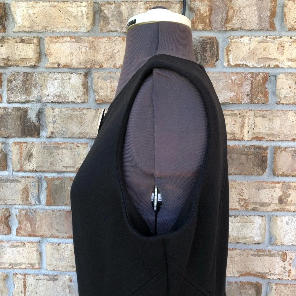 Ivanka Trump Toggle-neck Ponte Sheath Sleeveless Dress Black Size 12 - Picture 7 of 14